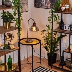 Hofstein Aannestad Tischleuchte Schwarz, Braun, 1-flammig