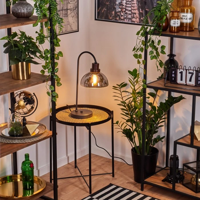 Hofstein Aannestad Tischleuchte Schwarz, Braun, 1-flammig 3 Hofstein Aannestad Tischleuchte Schwarz, Braun, 1-flammig