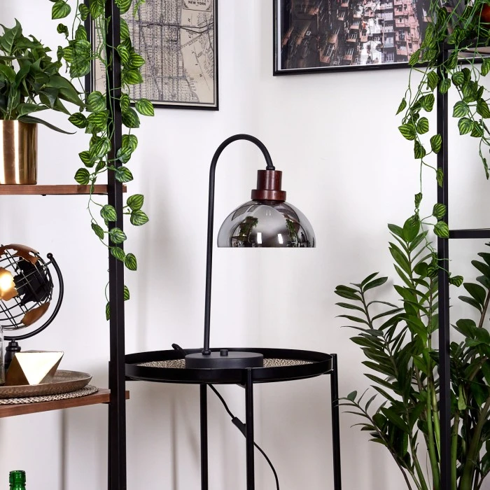 Hofstein Aannestad Tischleuchte Schwarz, Braun, 1-flammig 4 Hofstein Aannestad Tischleuchte Schwarz, Braun, 1-flammig – Bild 2