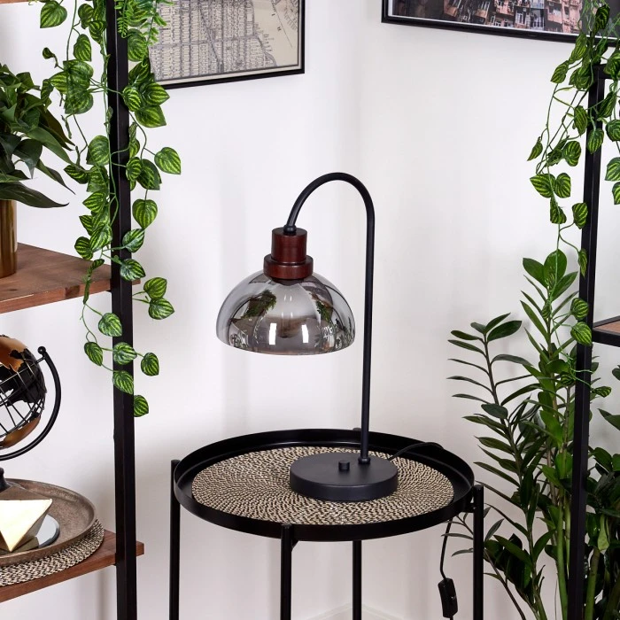 Hofstein Aannestad Tischleuchte Schwarz, Braun, 1-flammig 12 Hofstein Aannestad Tischleuchte Schwarz, Braun, 1-flammig – Bild 10