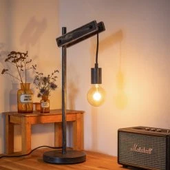 Hofstein Aarhus Tischleuchte Schwarz, Grau, 1-flammig 25 Hofstein Aarhus Tischleuchte Schwarz, Grau, 1-flammig -Günstiges Tischlampen Geschäft aarhus tischleuchte h3326367 9