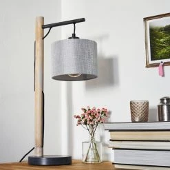 Hofstein Adelboden Tischleuchte Schwarz, Holz hell, 1-flammig -Günstiges Tischlampen Geschäft adelboden tischleuchte h3327159 4