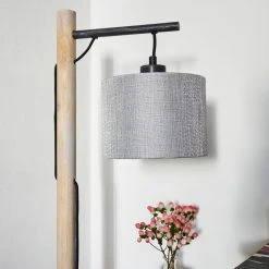 Hofstein Adelboden Tischleuchte Schwarz, Holz hell, 1-flammig -Günstiges Tischlampen Geschäft adelboden tischleuchte h3327159 5