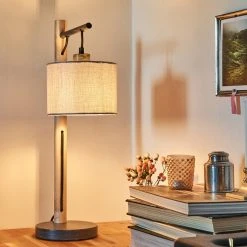 Hofstein Adelboden Tischleuchte Schwarz, Holz hell, 1-flammig -Günstiges Tischlampen Geschäft adelboden tischleuchte h3327159 6