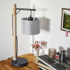 Hofstein Adelboden Tischleuchte Schwarz, Holz hell, 1-flammig -Günstiges Tischlampen Geschäft adelboden tischleuchte h3327159 8