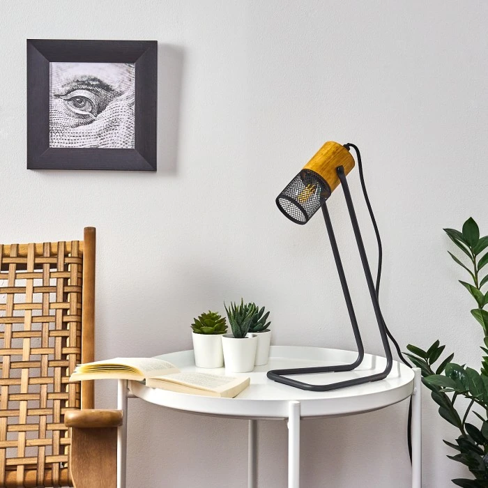 Hofstein Agrons Tischleuchte Schwarz, 1-flammig 4 Hofstein Agrons Tischleuchte Schwarz, 1-flammig – Bild 2