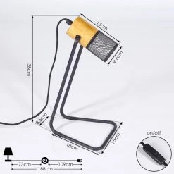 Hofstein Agrons Tischleuchte Schwarz, 1-flammig 17 Hofstein Agrons Tischleuchte Schwarz, 1-flammig -Günstiges Tischlampen Geschäft agrons tischleuchte h3399835 3