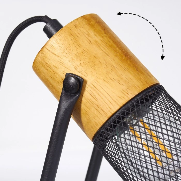 Hofstein Agrons Tischleuchte Schwarz, 1-flammig 8 Hofstein Agrons Tischleuchte Schwarz, 1-flammig – Bild 6