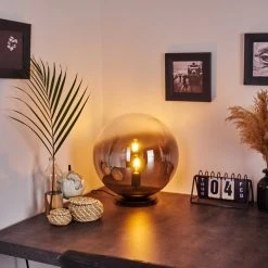 Hofstein Ahanga Tischleuchte Schwarz, 1-flammig