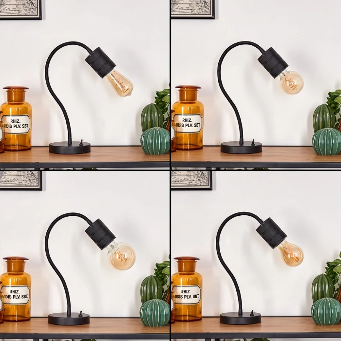 Hofstein Ajaccio Tischleuchte Schwarz, 1-flammig 4 Hofstein Ajaccio Tischleuchte Schwarz, 1-flammig – Bild 2