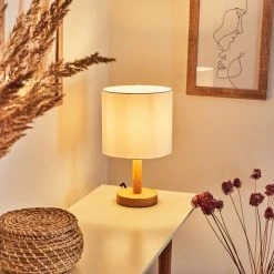 Hofstein Akrema Tischleuchte Schwarz, Naturfarben, 1-flammig -Günstiges Tischlampen Geschäft akrema tischleuchte h3455128 10