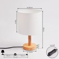 Hofstein Akrema Tischleuchte Schwarz, Naturfarben, 1-flammig -Günstiges Tischlampen Geschäft akrema tischleuchte h3455128 3