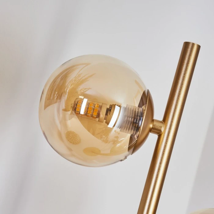 Hofstein Alden Tischleuchte Messing, 2-flammig 5 Hofstein Alden Tischleuchte Messing, 2-flammig – Bild 3