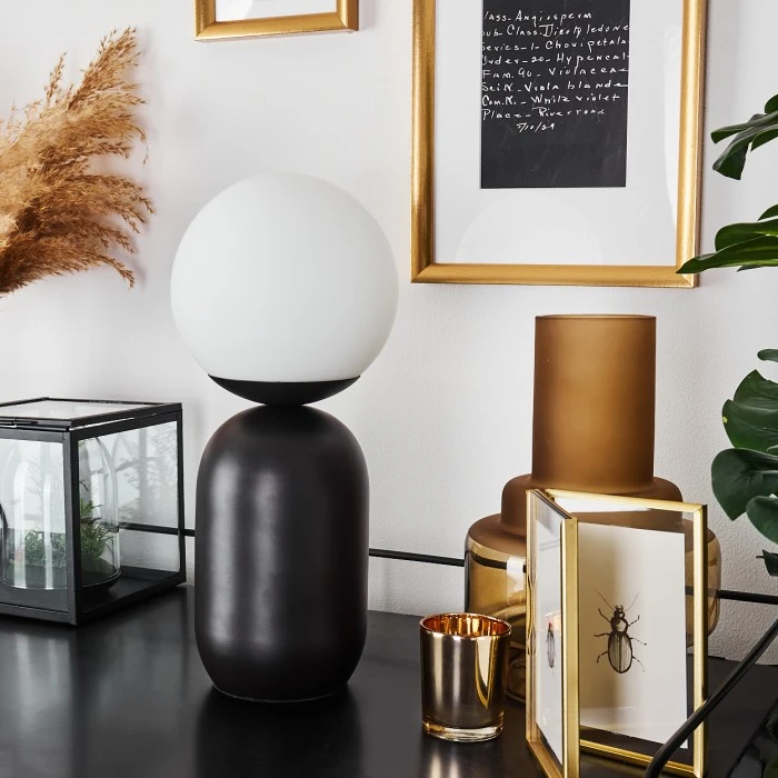 Hofstein Alolas Tischleuchte Grau, 1-flammig 4 Hofstein Alolas Tischleuchte Grau, 1-flammig – Bild 2