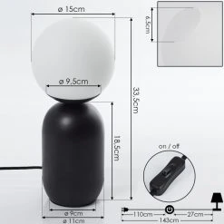 Hofstein Alolas Tischleuchte Grau, 1-flammig 16 Hofstein Alolas Tischleuchte Grau, 1-flammig -Günstiges Tischlampen Geschäft alolas tischleuchte h3396230 3