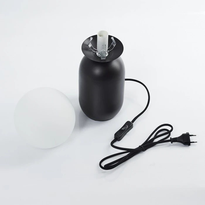 Hofstein Alolas Tischleuchte Grau, 1-flammig 7 Hofstein Alolas Tischleuchte Grau, 1-flammig – Bild 5