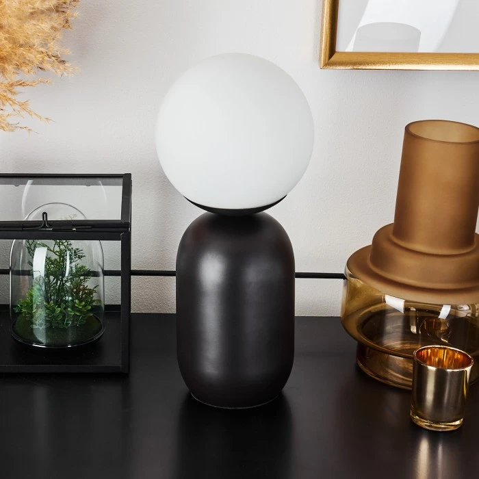 Hofstein Alolas Tischleuchte Grau, 1-flammig 12 Hofstein Alolas Tischleuchte Grau, 1-flammig – Bild 10