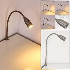 Hofstein Alsea Bettleuchte LED Nickel-Matt, 1-flammig, Bewegungsmelder