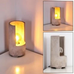 Hofstein Amite Tischleuchte Grau, 1-flammig