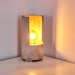 Hofstein Amite Tischleuchte Grau, 1-flammig -Günstiges Tischlampen Geschäft amite tischleuchte h3316993 2