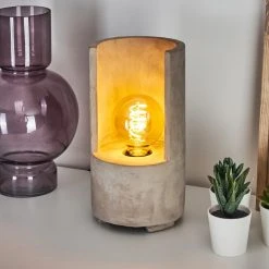 Hofstein Amite Tischleuchte Grau, 1-flammig -Günstiges Tischlampen Geschäft amite tischleuchte h3390023 8