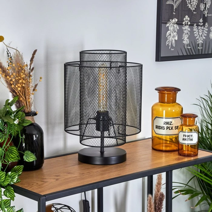 Hofstein Amsoldingen Tischleuchte Schwarz, 1-flammig 4 Hofstein Amsoldingen Tischleuchte Schwarz, 1-flammig – Bild 2