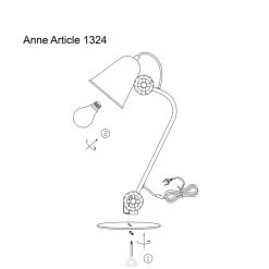 Steinhauer Anne Lighting ANNE Tischleuchte Schwarz, 1-flammig -Günstiges Tischlampen Geschäft anne lighting anne tischleuchte 1324zw 8