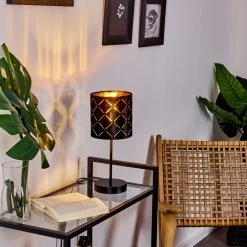 Hofstein Arnoya Tischleuchte Schwarz, 1-flammig