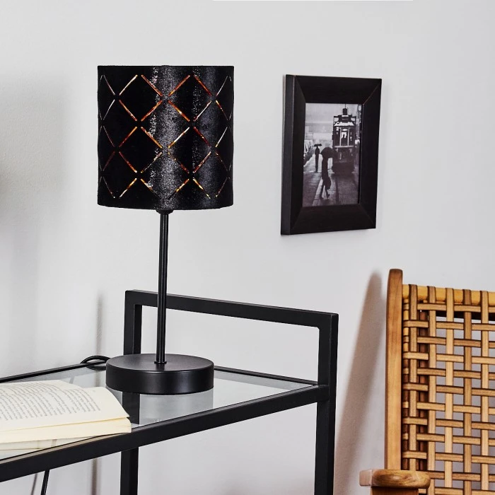 Hofstein Arnoya Tischleuchte Schwarz, 1-flammig 4 Hofstein Arnoya Tischleuchte Schwarz, 1-flammig – Bild 2