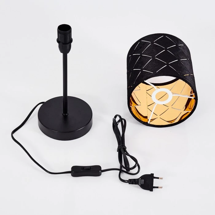 Hofstein Arnoya Tischleuchte Schwarz, 1-flammig 7 Hofstein Arnoya Tischleuchte Schwarz, 1-flammig – Bild 5