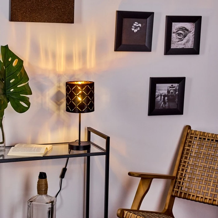 Hofstein Arnoya Tischleuchte Schwarz, 1-flammig 11 Hofstein Arnoya Tischleuchte Schwarz, 1-flammig – Bild 9