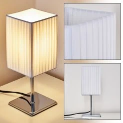 Hofstein Auman Tischleuchte Chrom, 1-flammig