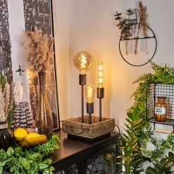 Hofstein Avestruz Tischleuchte Schwarz, Braun, 3-flammig -Günstiges Tischlampen Geschäft avestruz tischleuchte h3565735 10