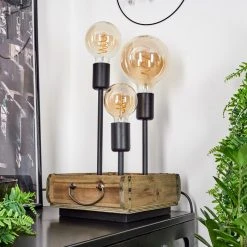 Hofstein Avestruz Tischleuchte Schwarz, Braun, 3-flammig -Günstiges Tischlampen Geschäft avestruz tischleuchte h3565735 11