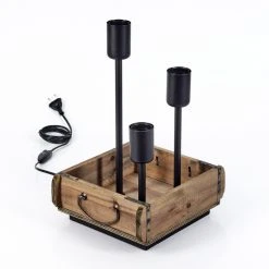 Hofstein Avestruz Tischleuchte Schwarz, Braun, 3-flammig -Günstiges Tischlampen Geschäft avestruz tischleuchte h3565735 4