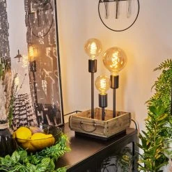 Hofstein Avestruz Tischleuchte Schwarz, Braun, 3-flammig -Günstiges Tischlampen Geschäft avestruz tischleuchte h3565735 8