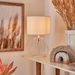 Hofstein Avon Tischleuchte Weiß, 1-flammig -Günstiges Tischlampen Geschäft avon tischleuchte h3455142 8