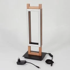 Hofstein Ayajasco Tischleuchte LED Schwarz, Holzoptik, 1-flammig -Günstiges Tischlampen Geschäft ayajasco tischleuchte h3560266 4