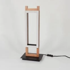 Hofstein Ayajasco Tischleuchte LED Schwarz, Holzoptik, 1-flammig -Günstiges Tischlampen Geschäft ayajasco tischleuchte h3560266 7