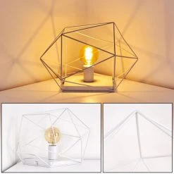 Hofstein Babol Tischleuchte Weiß, 1-flammig