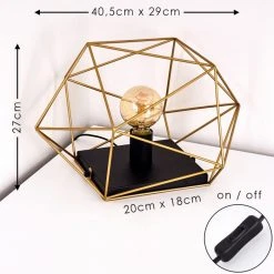 Hofstein Babol Tischleuchte Schwarz, 1-flammig -Günstiges Tischlampen Geschäft babol tischleuchte h3319192 1