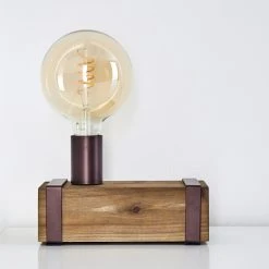 Hofstein Balakovo Tischleuchte Rostfarben, Holz dunkel, 1-flammig -Günstiges Tischlampen Geschäft balakovo tischleuchte h3323717 11