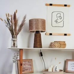 Hofstein Balifoudray Tischleuchte Schwarz, Naturfarben, 1-flammig -Günstiges Tischlampen Geschäft balifoudray tischleuchte h3535103 11