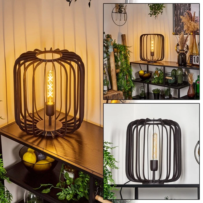 Hofstein Banatica Tischleuchte Schwarz, Braun, 1-flammig 3 Hofstein Banatica Tischleuchte Schwarz, Braun, 1-flammig