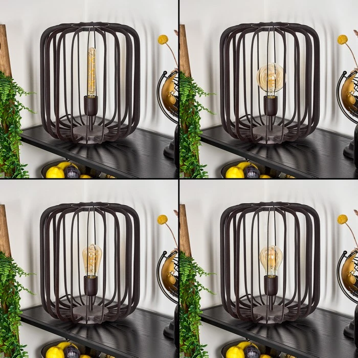 Hofstein Banatica Tischleuchte Schwarz, Braun, 1-flammig 4 Hofstein Banatica Tischleuchte Schwarz, Braun, 1-flammig – Bild 2