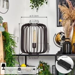 Hofstein Banatica Tischleuchte Schwarz, Braun, 1-flammig 15 Hofstein Banatica Tischleuchte Schwarz, Braun, 1-flammig -Günstiges Tischlampen Geschäft banatica tischleuchte h3596753 3