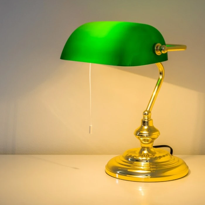 Hofstein Bankerlampe Messing, 1-flammig 8 Hofstein Bankerlampe Messing, 1-flammig – Bild 6