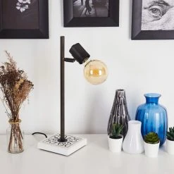 Hofstein Banks Tischleuchte Grau, Weiß, 1-flammig -Günstiges Tischlampen Geschäft banks tischleuchte h3396407 9