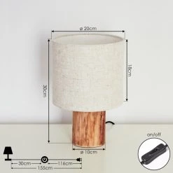 Hofstein Baranque Tischleuchte Naturfarben, 1-flammig 17 Hofstein Baranque Tischleuchte Naturfarben, 1-flammig -Günstiges Tischlampen Geschäft baranque tischleuchte h3535431 3