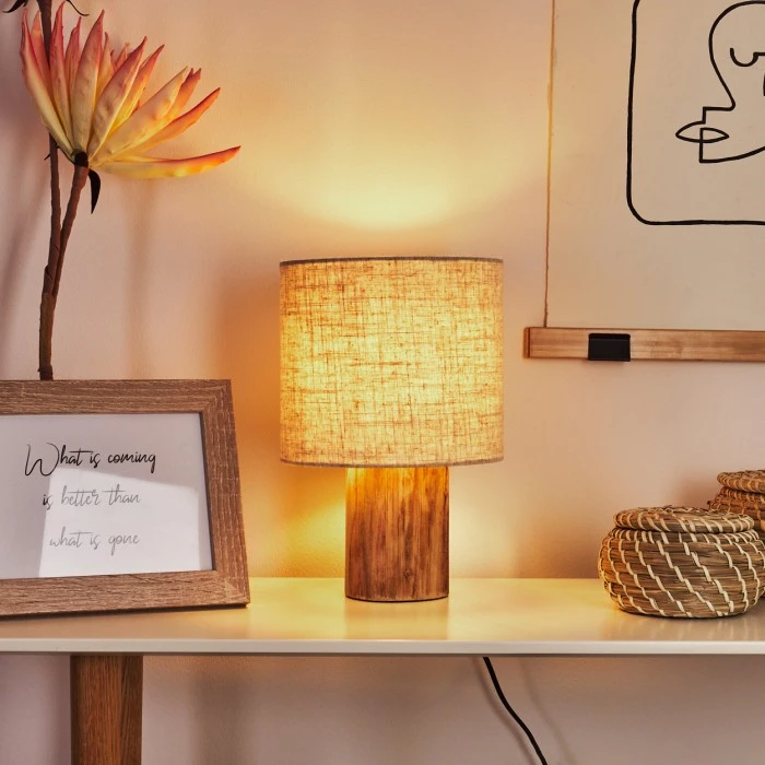 Hofstein Baranque Tischleuchte Naturfarben, 1-flammig 11 Hofstein Baranque Tischleuchte Naturfarben, 1-flammig – Bild 9